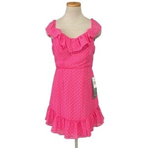 B. Smart Dress NWT Sleeveless Ruffles Knee Length Pink Junior 15
